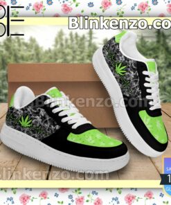 Heartbeat Smoking Cannabis Weed Mens Air Force Sneakers