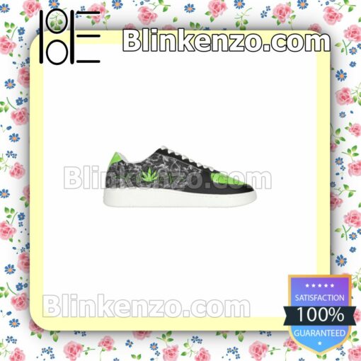 Heartbeat Smoking Cannabis Weed Mens Air Force Sneakers b