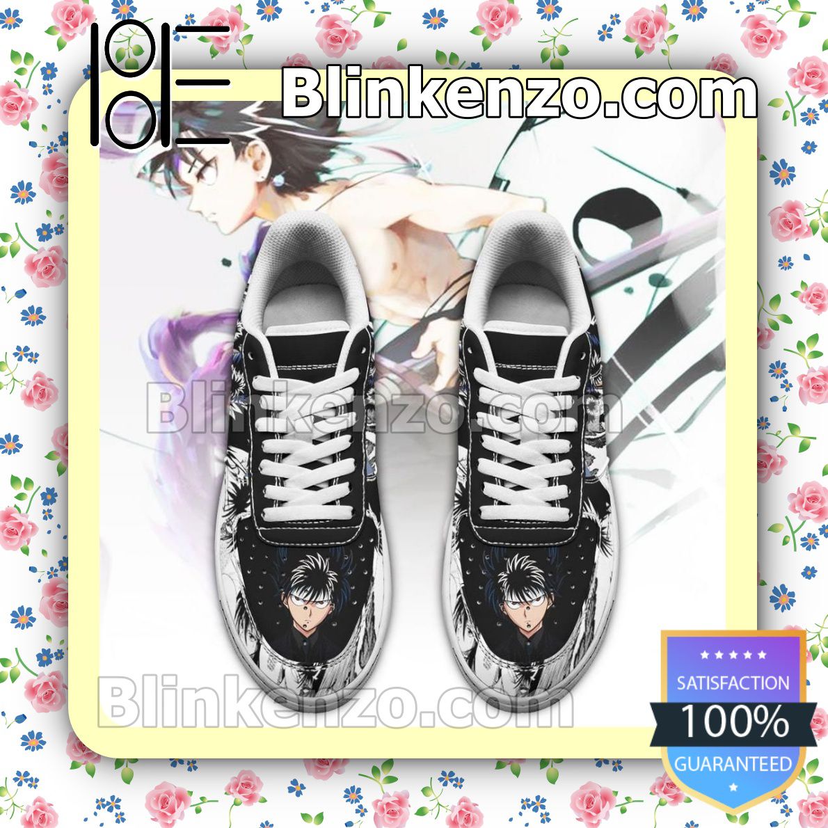 Best Gift Hiei Yu Yu Hakusho Anime Manga Nike Air Force Sneakers