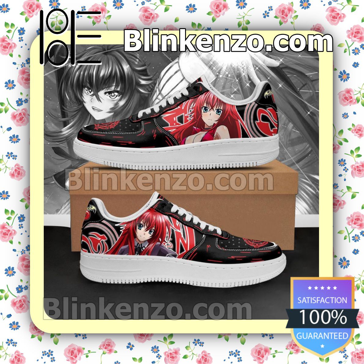 Adult High School DxD Rias Anime Nike Air Force Sneakers