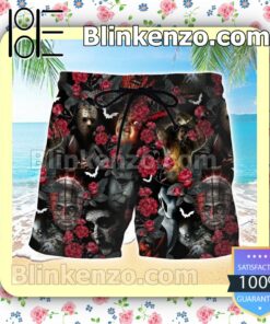Horror Characters Red Flower Halloween Costume Shorts