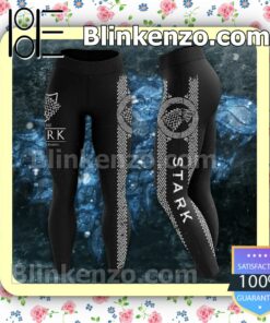 House Stark Winter Is Coming Game Of Thrones Black Workout Leggings a