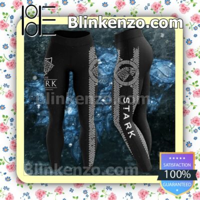 House Stark Winter Is Coming Game Of Thrones Black Workout Leggings a