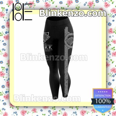 House Stark Winter Is Coming Game Of Thrones Black Workout Leggings b
