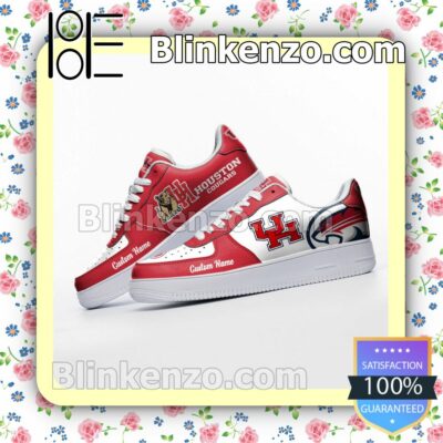 Houston Cougars Mascot Logo NCAA Nike Air Force Sneakers b