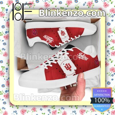 Indiana Hoosiers Logo Print Low Top Shoes a