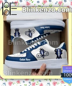 Indianapolis Colts Mascot Logo NFL Football Nike Air Force Sneakers