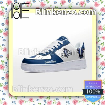 Indianapolis Colts Mascot Logo NFL Football Nike Air Force Sneakers a