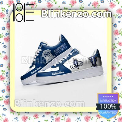 Indianapolis Colts Mascot Logo NFL Football Nike Air Force Sneakers b