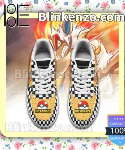 Infernape Checkerboard Pokemon Nike Air Force Sneakers a