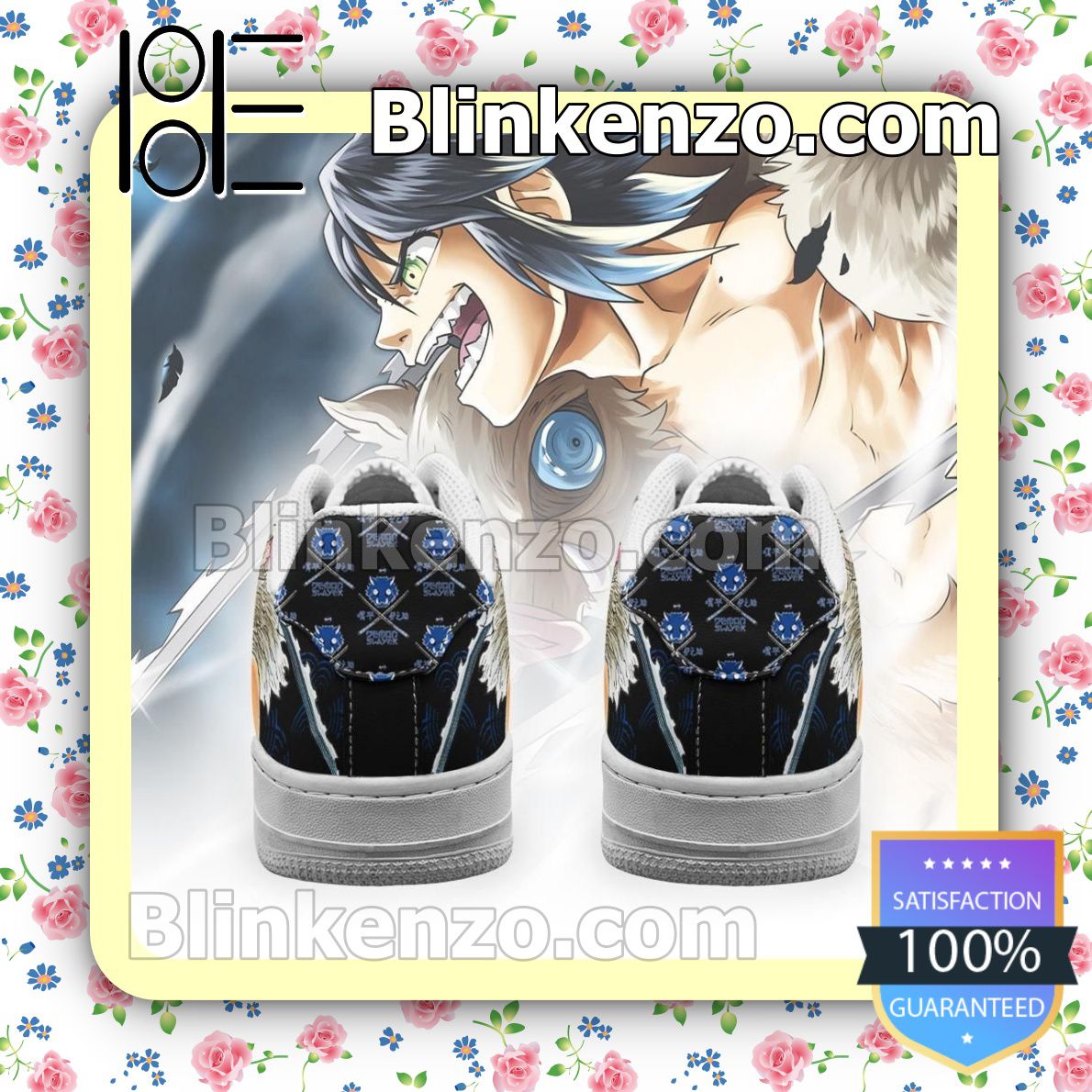 Buy In US Inosuke Demon Slayer Anime Nike Air Force Sneakers