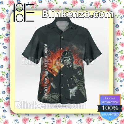 Iron Maiden - A Matter Of Life And Death (2006) Casual Button Down Shirts b