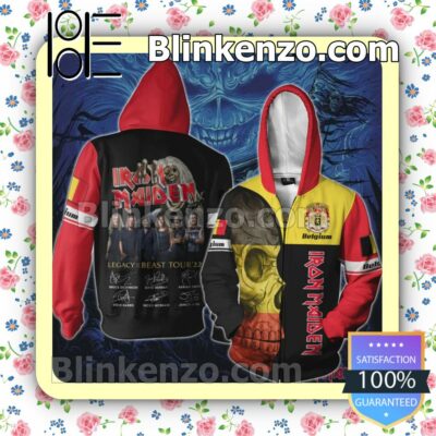 Iron Maiden Belgium Legacy of the Beast World Tour 2022 Hoodies Pullover a