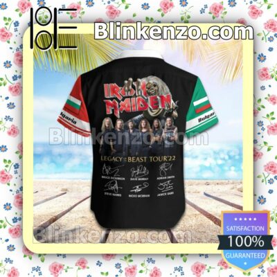 Iron Maiden Bulgaria Legacy of the Beast World Tour 2022 Summer Beach Shirt b