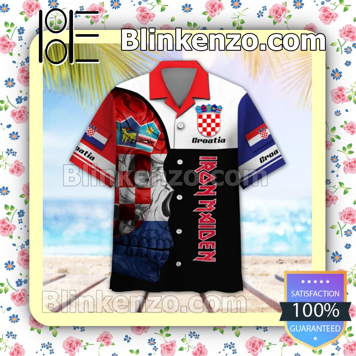 Order Iron Maiden Croatia Legacy of the Beast World Tour 2022 Summer Beach Shirt