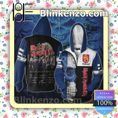 Iron Maiden Finland Legacy of the Beast World Tour 2022 Hoodies Pullover a