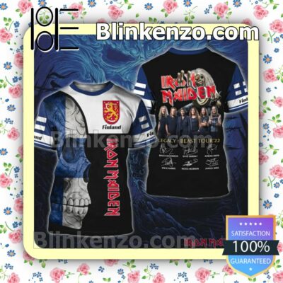 Iron Maiden Finland Legacy of the Beast World Tour 2022 Hoodies Pullover c