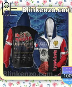 Iron Maiden France Legacy of the Beast World Tour 2022 Hoodies Pullover a