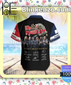 Iron Maiden France Legacy of the Beast World Tour 2022 Summer Beach Shirt b