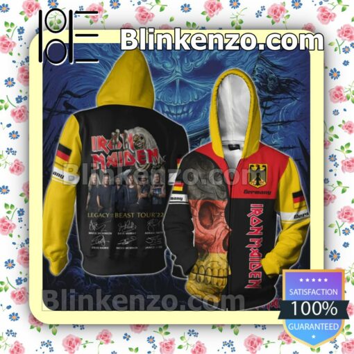 Iron Maiden Germany Legacy of the Beast World Tour 2022 Hoodies Pullover a