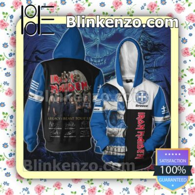 Iron Maiden Greece Legacy of the Beast World Tour 2022 Hoodies Pullover a