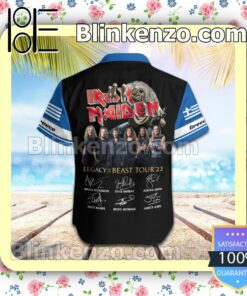 Iron Maiden Greece Legacy of the Beast World Tour 2022 Summer Beach Shirt b