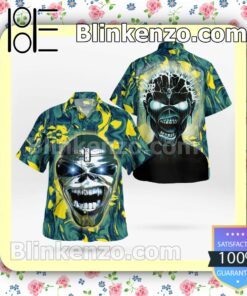 Iron Maiden Heavy Metal Band Casual Button Down Shirts