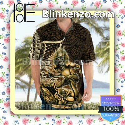 Iron Maiden Killers Tribal Casual Button Down Shirts c