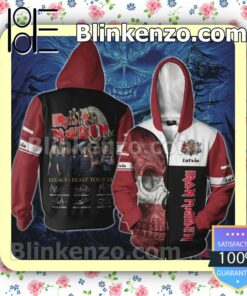 Iron Maiden Latvia Legacy of the Beast World Tour 2022 Hoodies Pullover a