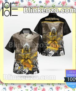 Iron Maiden Love Is Like A Hurricane Casual Button Down Shirts
