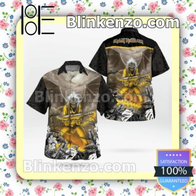 Iron Maiden Love Is Like A Hurricane Casual Button Down Shirts
