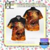 Iron Maiden Metal Flame Casual Button Down Shirts