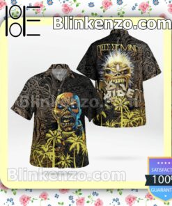 Iron Maiden Piece Of Mind (1983) Casual Button Down Shirts