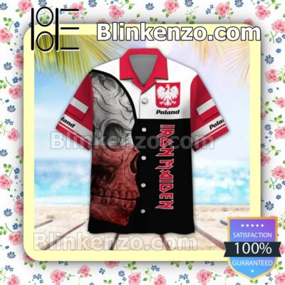 Iron Maiden Poland Legacy of the Beast World Tour 2022 Summer Beach Shirt a