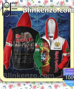 Iron Maiden Portugal Legacy of the Beast World Tour 2022 Hoodies Pullover a