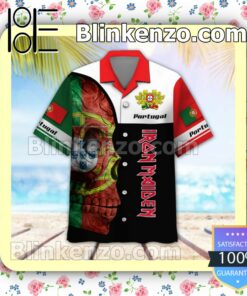 Iron Maiden Portugal Legacy of the Beast World Tour 2022 Summer Beach Shirt a