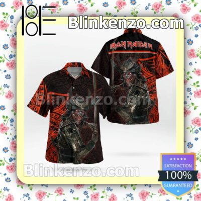 Iron Maiden Senjutsu (2021) Tribal Casual Button Down Shirts