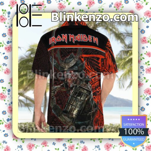 Iron Maiden Senjutsu (2021) Tribal Casual Button Down Shirts a