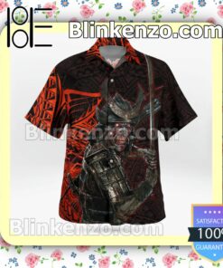 Iron Maiden Senjutsu (2021) Tribal Casual Button Down Shirts b