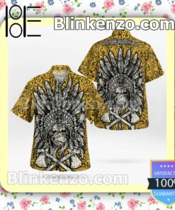 Iron Maiden Special Heavy Mental Tribal Casual Button Down Shirts