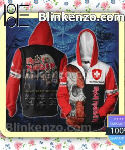 Iron Maiden Switzerland Legacy of the Beast World Tour 2022 Hoodies Pullover a