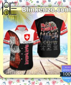 Iron Maiden Switzerland Legacy of the Beast World Tour 2022 Summer Beach Shirt