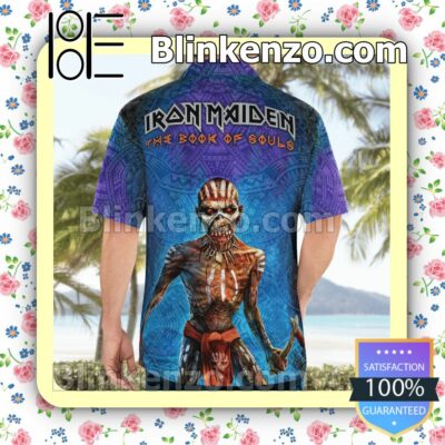 Iron Maiden The Book Of Souls (2015) Casual Button Down Shirts a