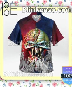 Iron Maiden The Final Frontier 2015 Casual Button Down Shirts b