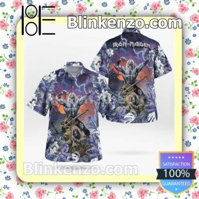 Iron Maiden The Most Metal Ever Casual Button Down Shirts