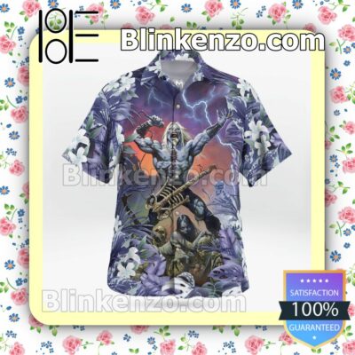 Iron Maiden The Most Metal Ever Casual Button Down Shirts b