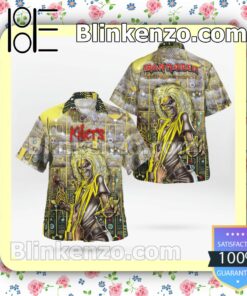 Iron Maiden Tour 2022 Tribal Tropical Casual Button Down Shirts