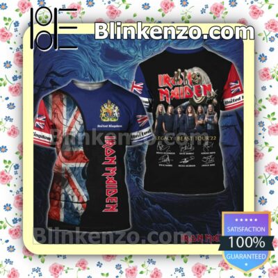 Iron Maiden United Kingdom Legacy of the Beast World Tour 2022 Hoodies Pullover c