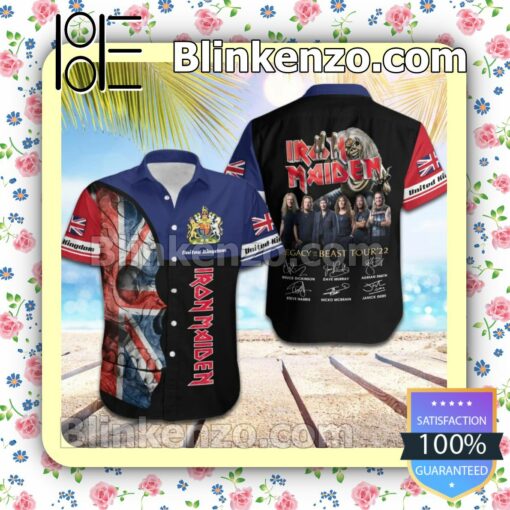 Iron Maiden United Kingdom Legacy of the Beast World Tour 2022 Summer Beach Shirt