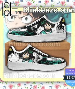 Izuku Midoriya Deku My Hero Academia Anime Nike Air Force Sneakers